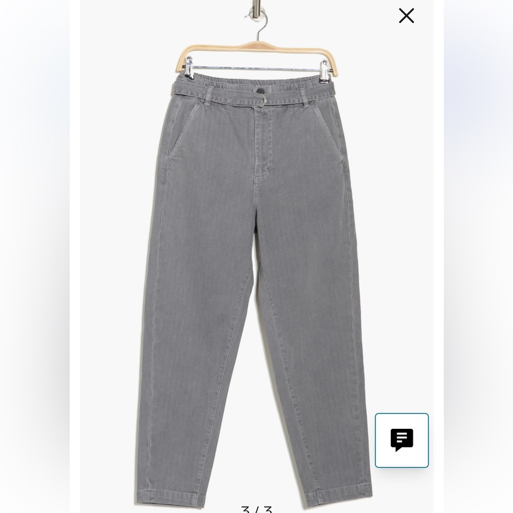 AG| NWT Renn Belted Paperbag Pants